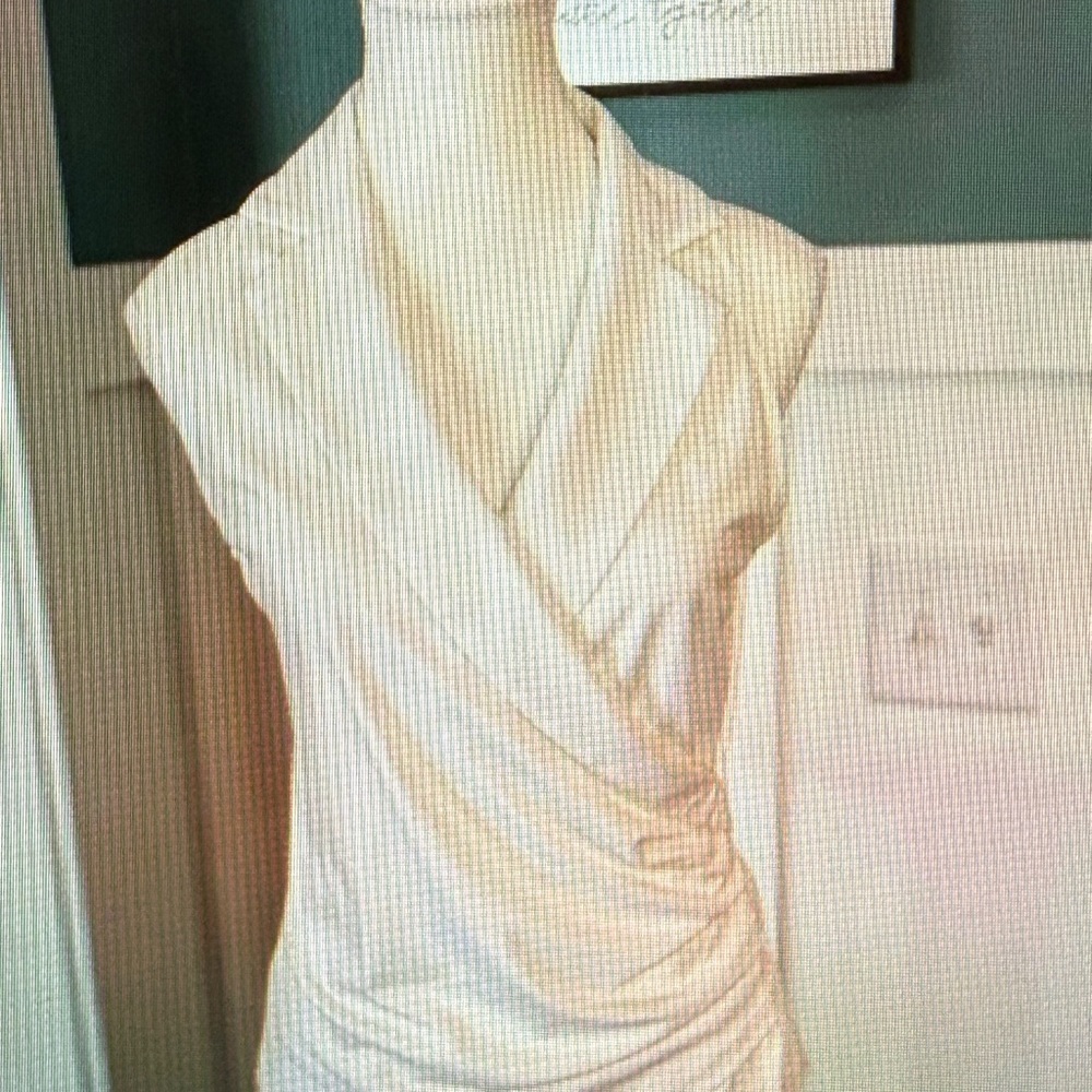 OGL Elegant white Sleeveless Wrap Top